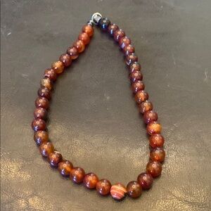 Elegant Brown Stone Necklace